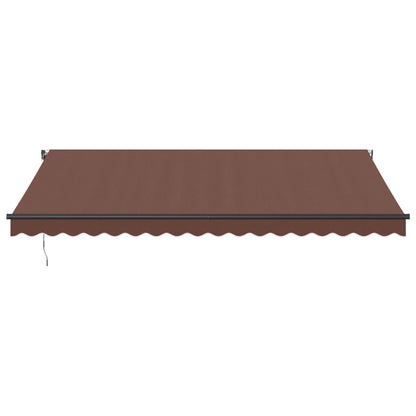 Luifel automatisch uittrekbaar met LED's 450x350 cm bruin