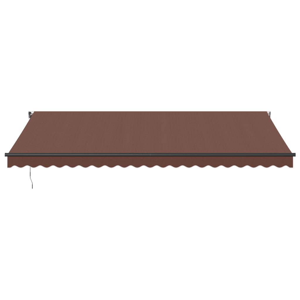 Luifel automatisch uittrekbaar met LED's 500x350 cm bruin