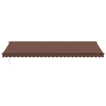 Luifel automatisch uittrekbaar met LED's 600x350 cm bruin