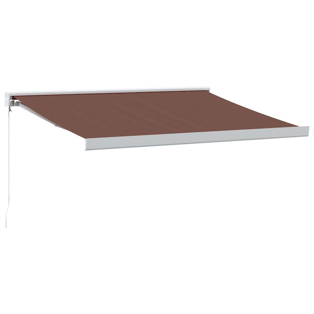 Luifel handmatig uittrekbaar 350x250 cm bruin