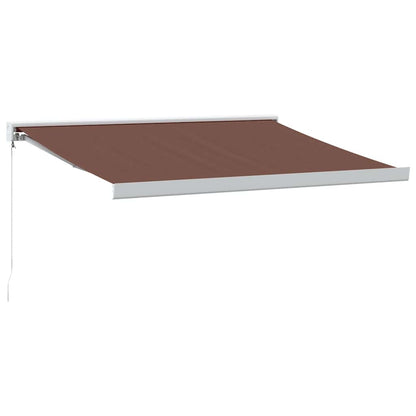 Luifel handmatig uittrekbaar 350x250 cm bruin