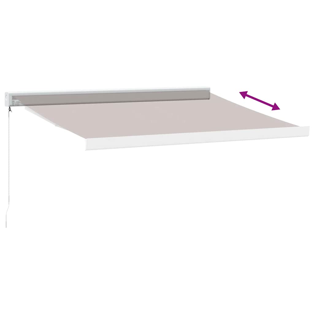 Luifel handmatig uittrekbaar 350x250 cm bruin
