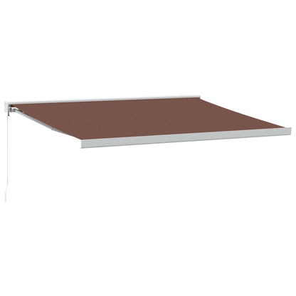 Luifel handmatig uittrekbaar 450x300 cm bruin