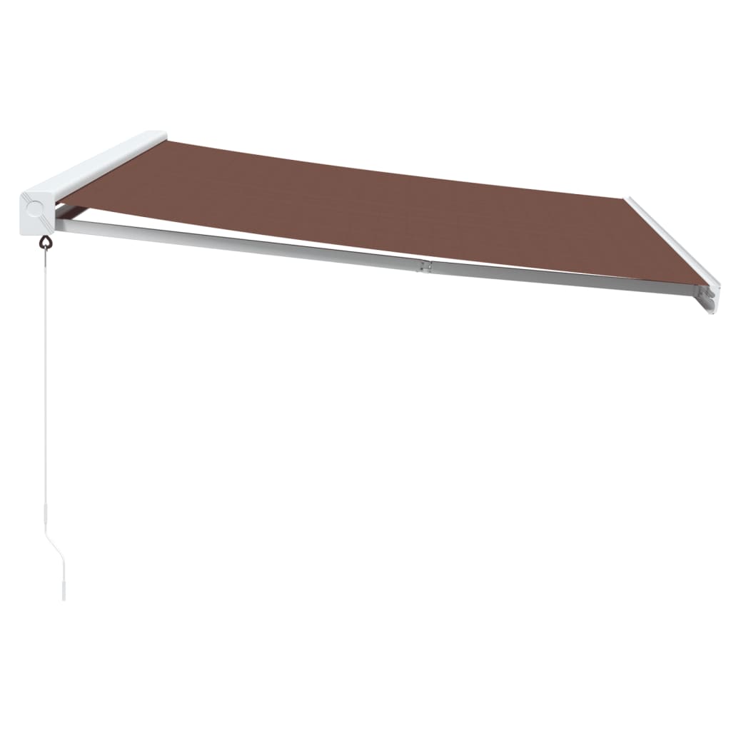 Luifel handmatig uittrekbaar 450x300 cm bruin