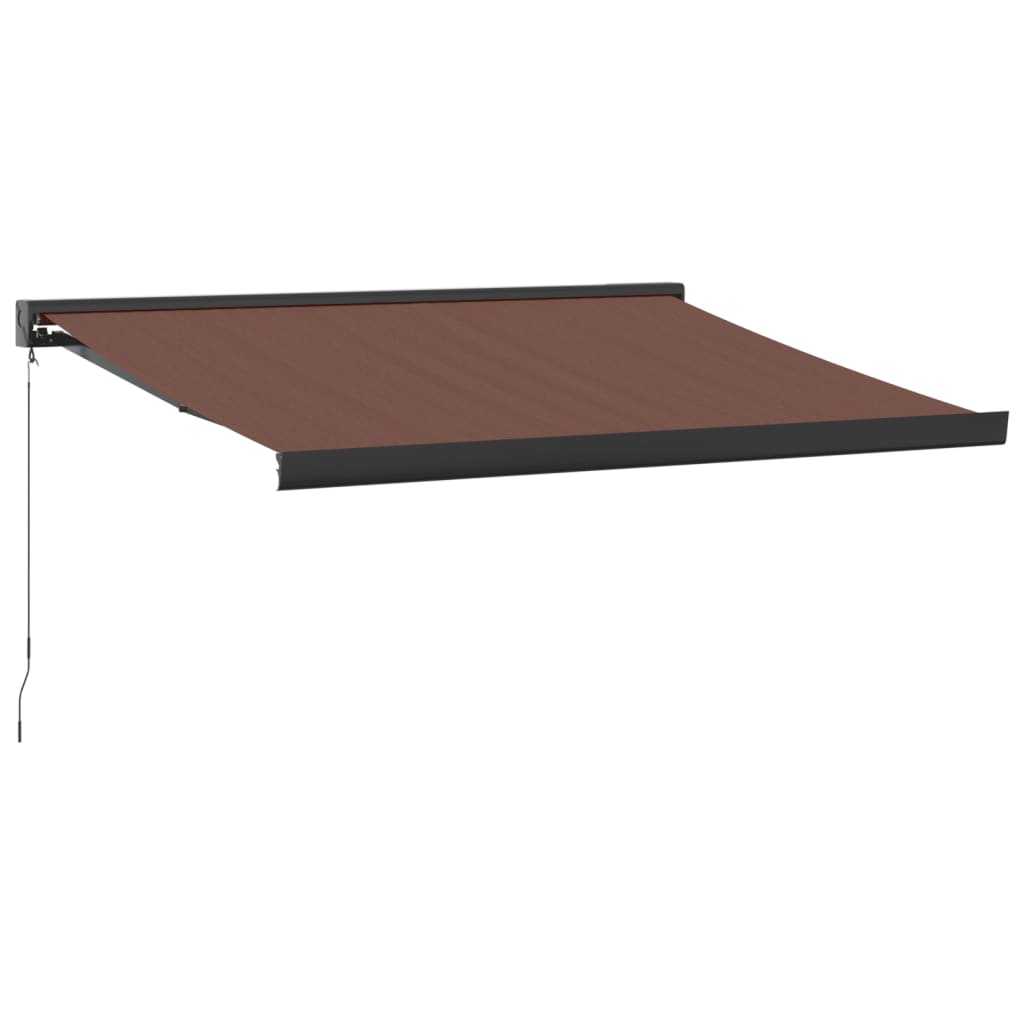 Luifel handmatig uittrekbaar 350x250 cm bruin