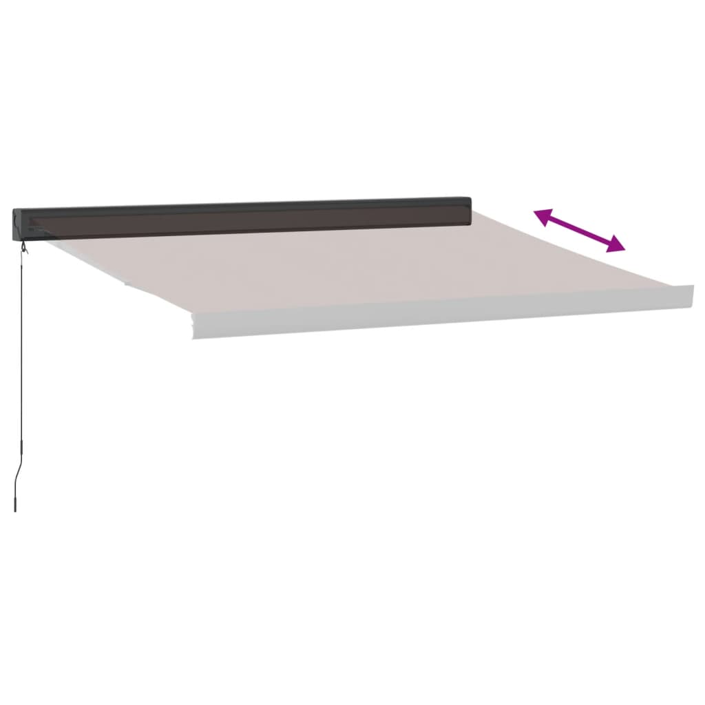 Luifel handmatig uittrekbaar 350x250 cm bruin