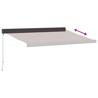 Luifel handmatig uittrekbaar 350x250 cm bruin