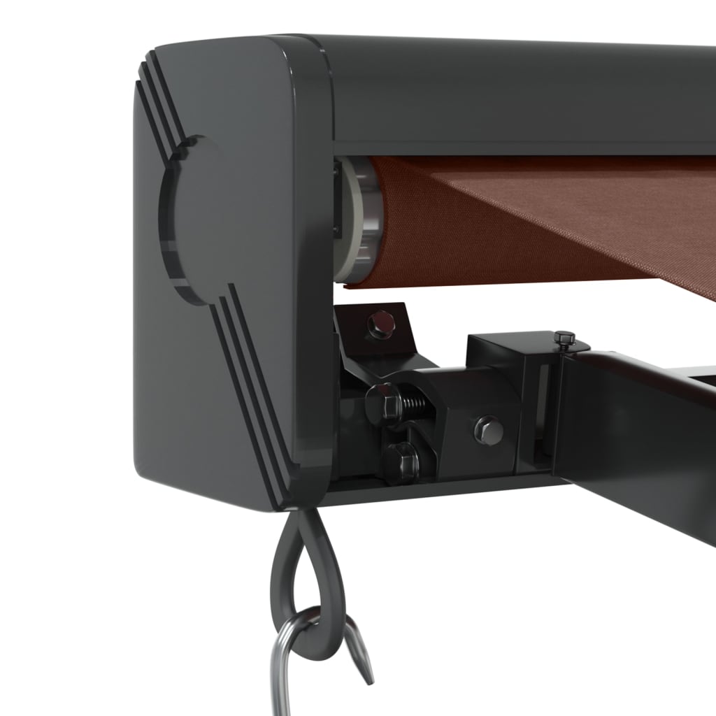 Luifel handmatig uittrekbaar 350x250 cm bruin