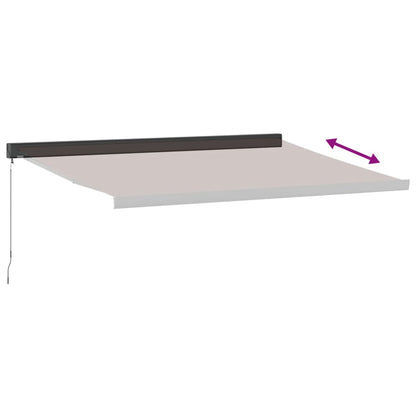 Luifel handmatig uittrekbaar 450x300 cm bruin