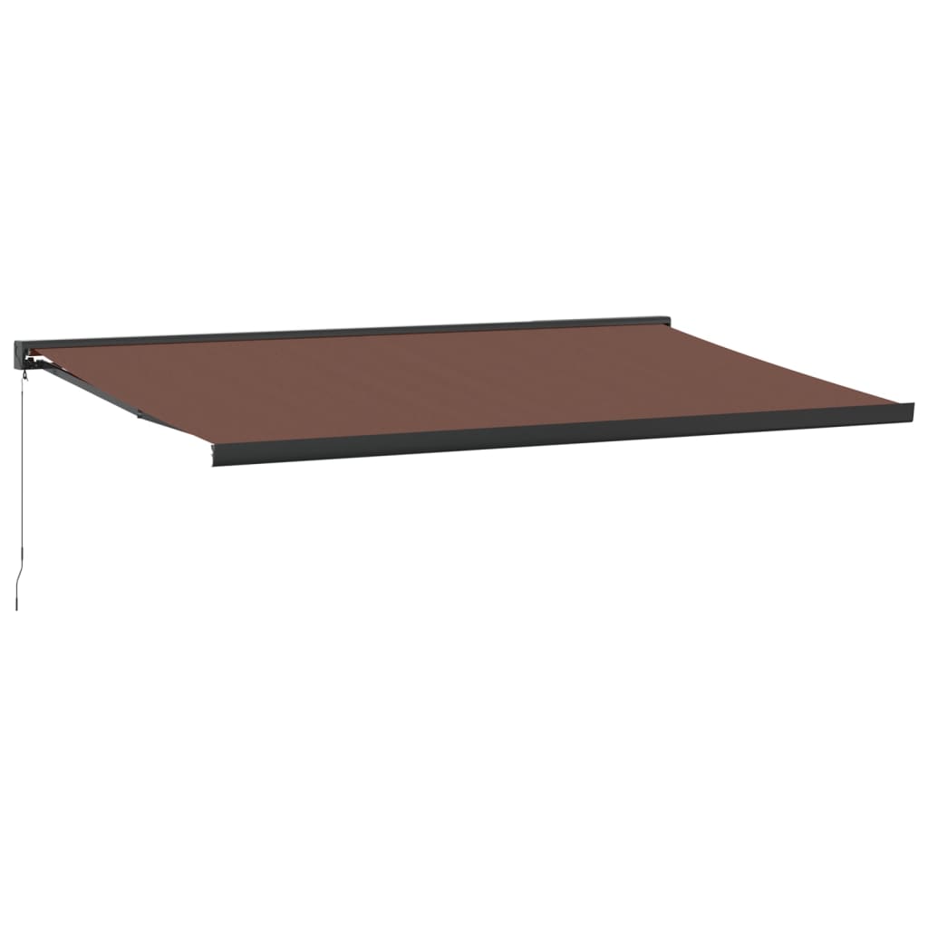 Luifel handmatig uittrekbaar 500x300 cm bruin