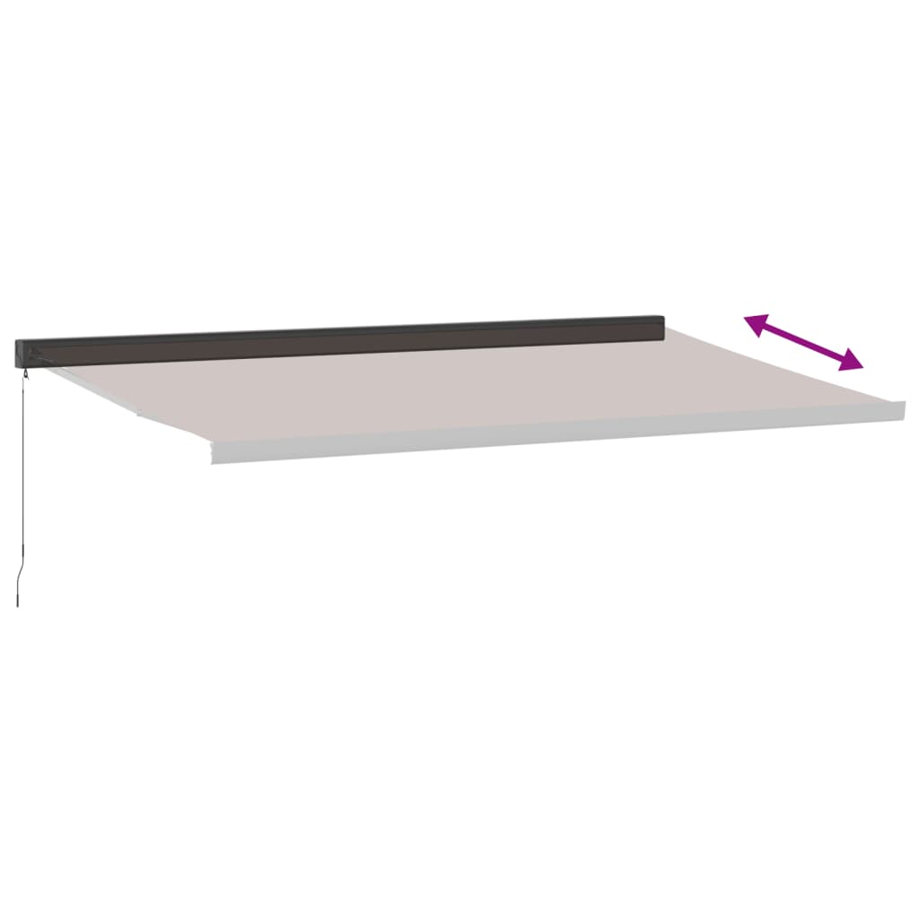 Luifel handmatig uittrekbaar 500x300 cm bruin