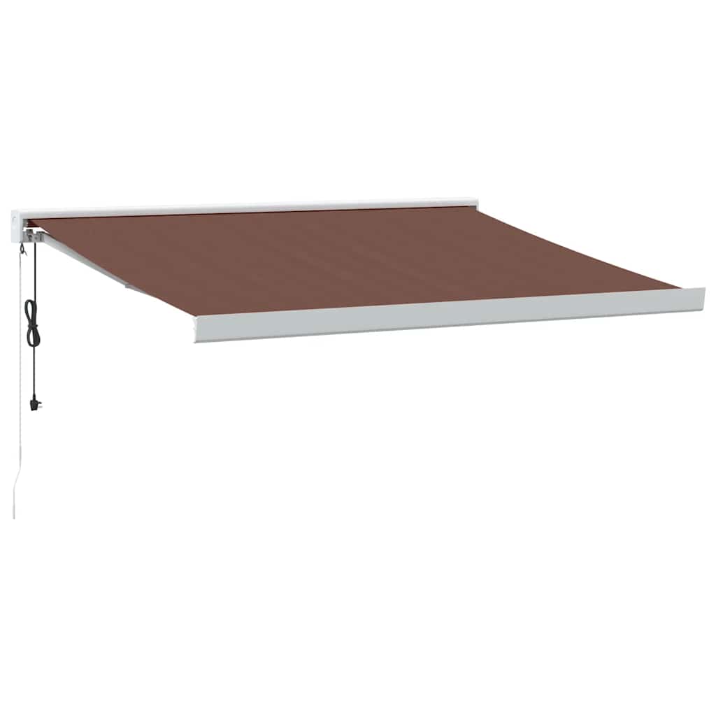 Luifel automatisch uittrekbaar 350x250 cm bruin