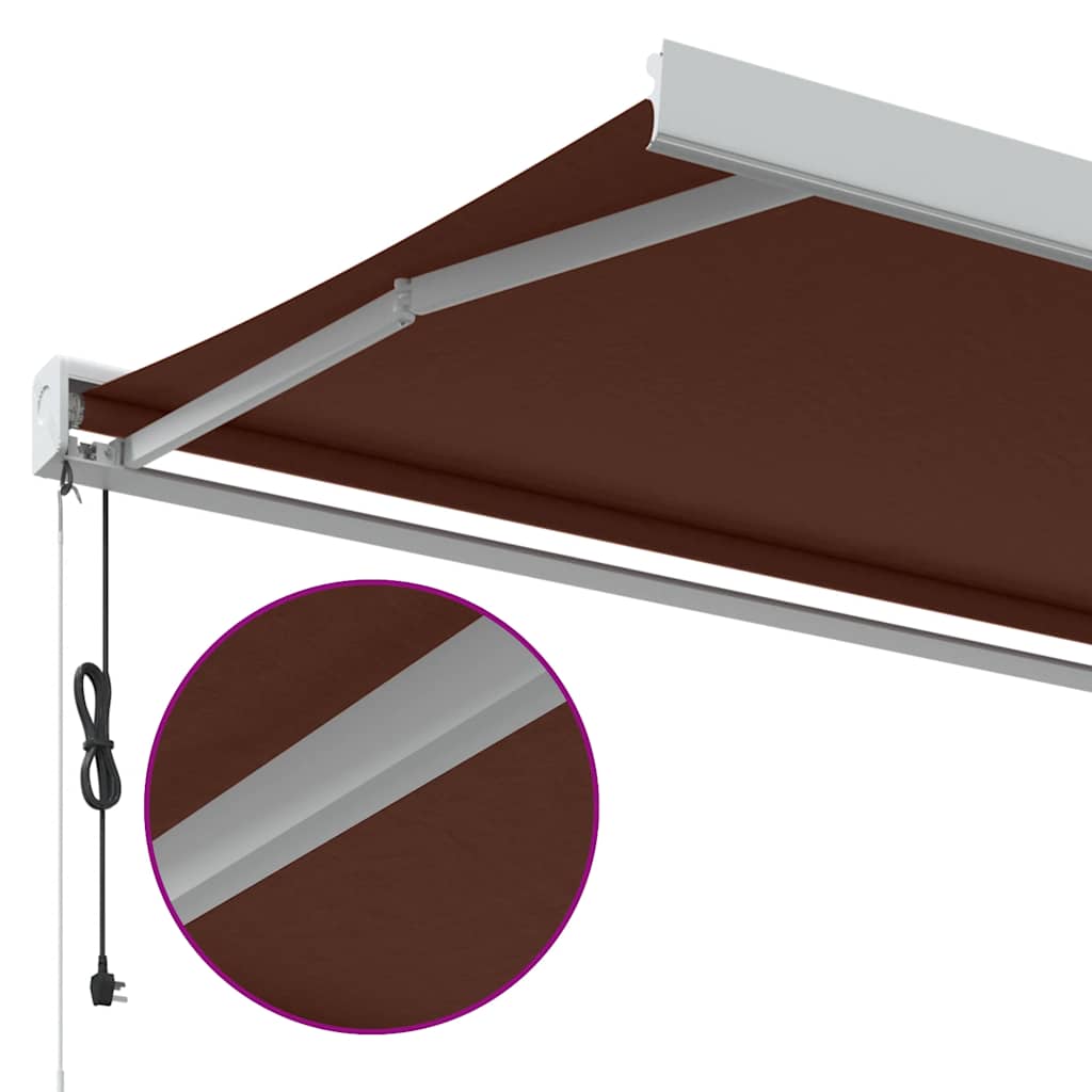Luifel automatisch uittrekbaar 350x250 cm bruin