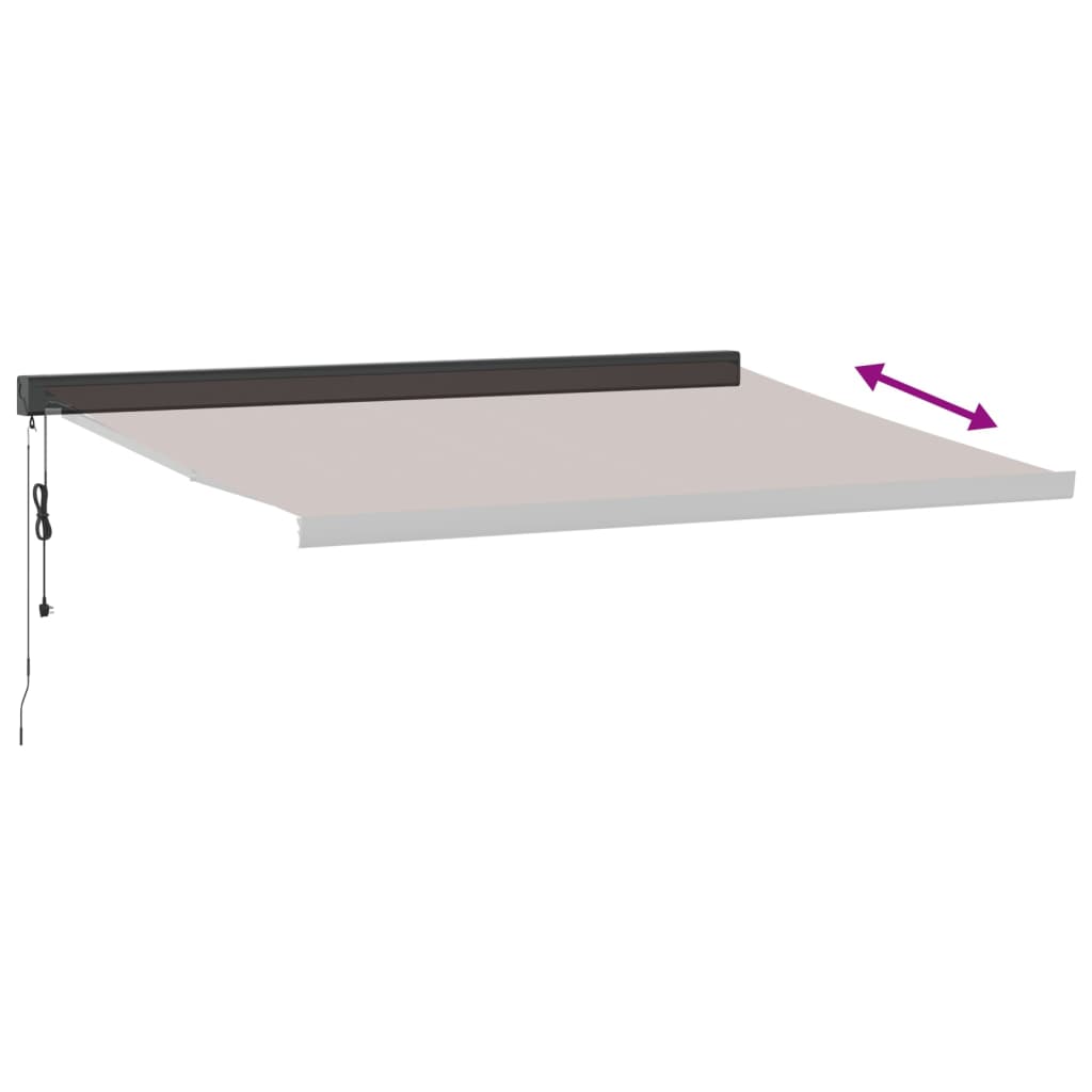 Luifel automatisch uittrekbaar 400x300 cm bruin
