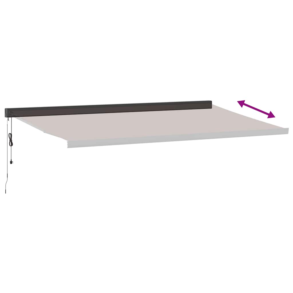 Luifel automatisch uittrekbaar 500x300 cm bruin