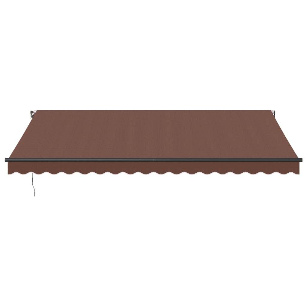 Luifel handmatig uittrekbaar met LED 450x300 cm bruin