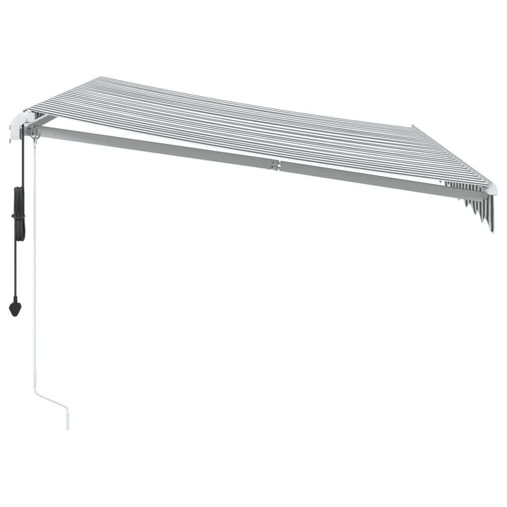 Luifel automatisch uittrekbaar LED 300x250 cm antraciet en wit