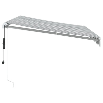 Luifel automatisch uittrekbaar LED 300x250 cm antraciet en wit