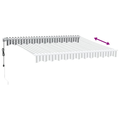 Luifel automatisch uittrekbaar LED 300x250 cm antraciet en wit