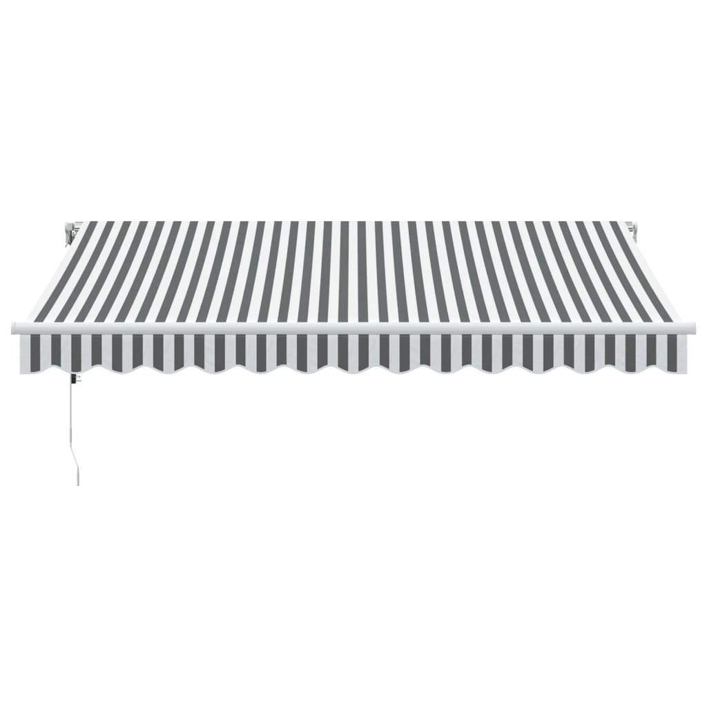 Luifel automatisch uittrekbaar LED 350x250 cm antraciet en wit