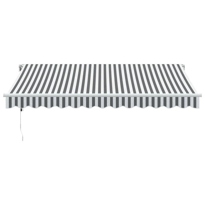Luifel automatisch uittrekbaar LED 350x250 cm antraciet en wit