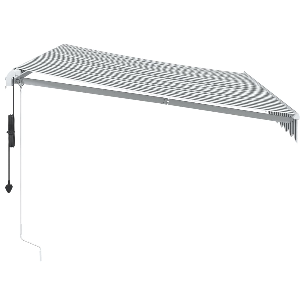 Luifel automatisch uittrekbaar LED 350x250 cm antraciet en wit
