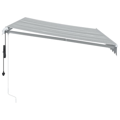 Luifel automatisch uittrekbaar LED 350x250 cm antraciet en wit