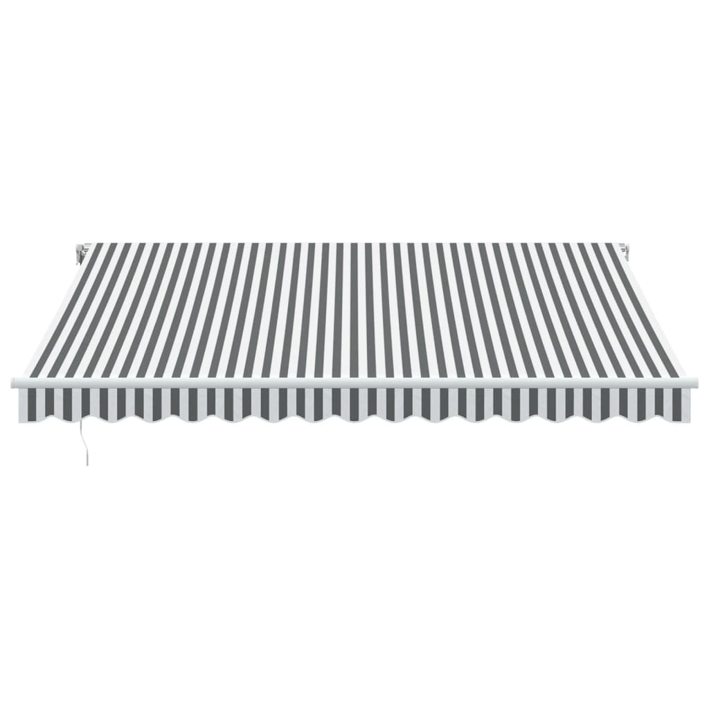 Luifel automatisch uittrekbaar LED 400x300 cm antraciet en wit