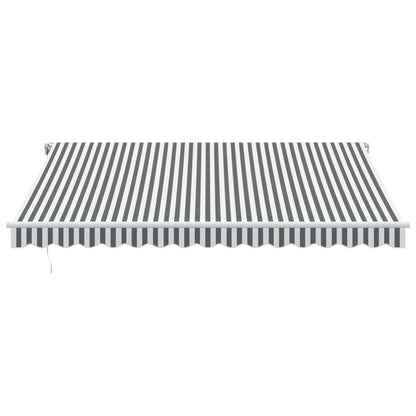 Luifel automatisch uittrekbaar LED 400x300 cm antraciet en wit