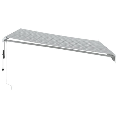 Luifel automatisch uittrekbaar LED 400x300 cm antraciet en wit