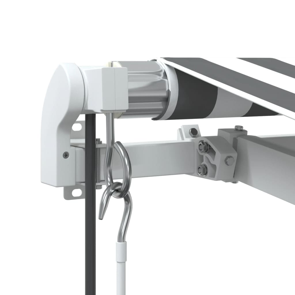 Luifel automatisch uittrekbaar LED 400x300 cm antraciet en wit
