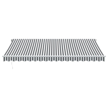 Luifel automatisch uittrekbaar LED 450x300 cm antraciet en wit