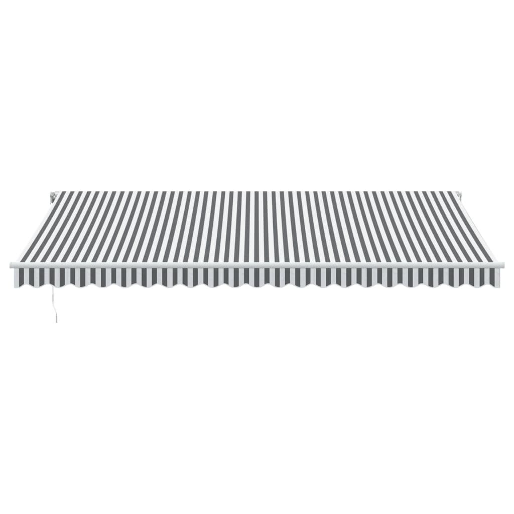 Luifel automatisch uittrekbaar LED 500x300 cm antraciet en wit