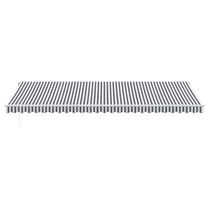 Luifel handmatig uittrekbaar en LED 600x300 cm antraciet en wit