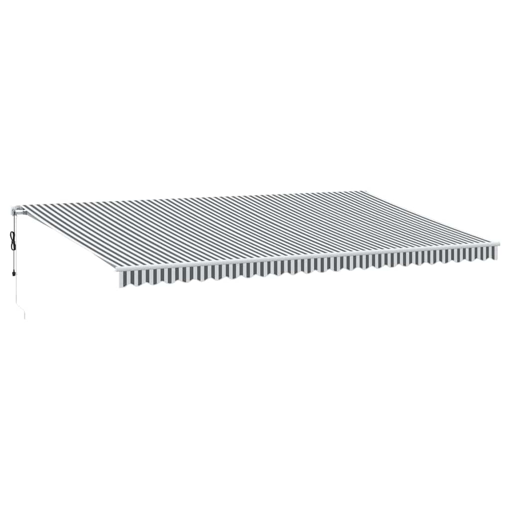 Luifel automatisch uittrekbaar LED 600x300 cm antraciet en wit