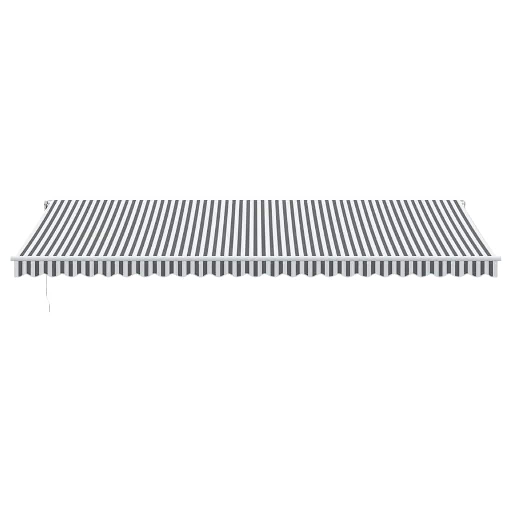 Luifel automatisch uittrekbaar LED 600x300 cm antraciet en wit