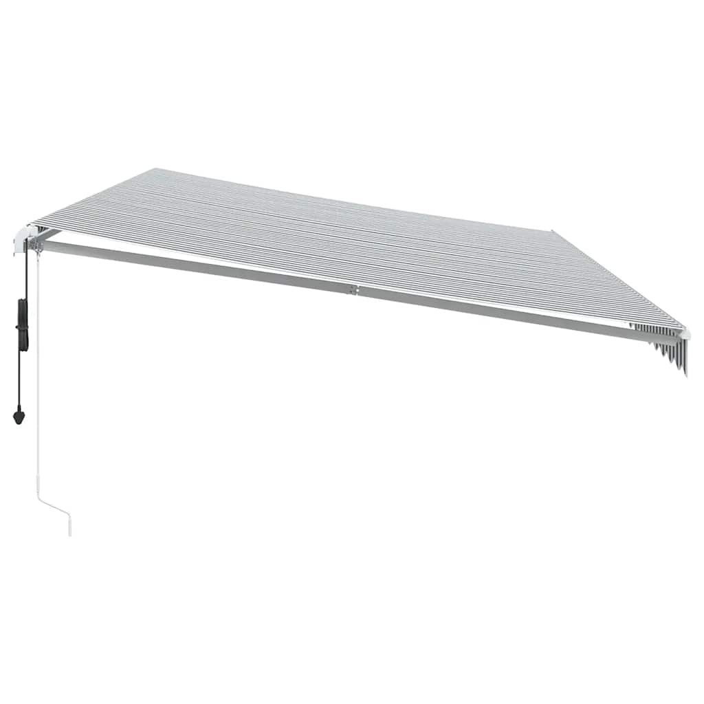 Luifel automatisch uittrekbaar LED 600x300 cm antraciet en wit