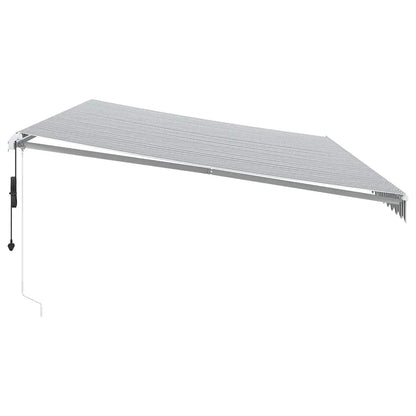 Luifel automatisch uittrekbaar LED 600x300 cm antraciet en wit
