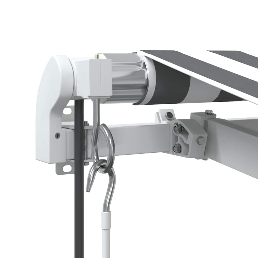 Luifel automatisch uittrekbaar LED 600x300 cm antraciet en wit
