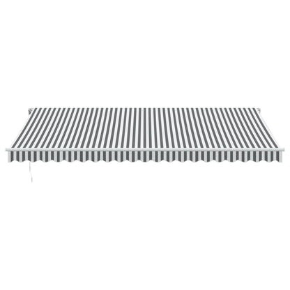 Luifel automatisch uittrekbaar LED 500x350 cm antraciet en wit