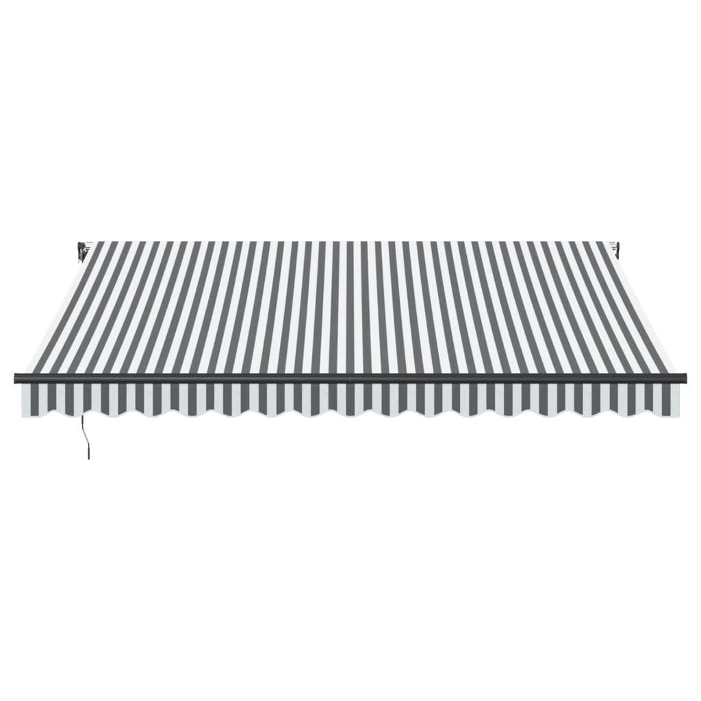Luifel automatisch uittrekbaar 400x350 cm antraciet en wit