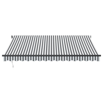 Luifel automatisch uittrekbaar 400x350 cm antraciet en wit