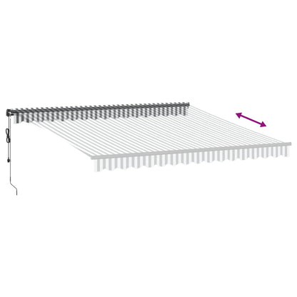 Luifel automatisch uittrekbaar LED 400x350 cm antraciet en wit