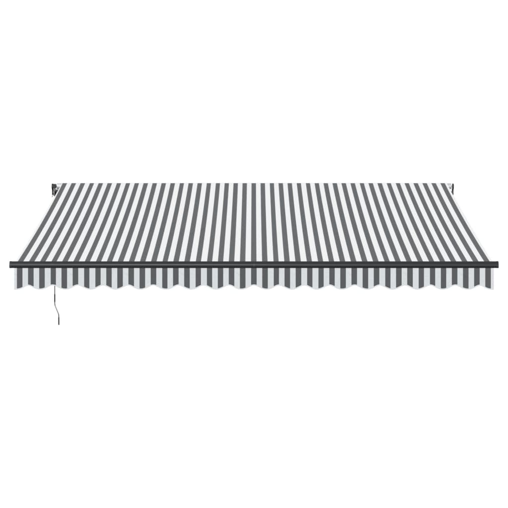 Luifel automatisch uittrekbaar 450x350 cm antraciet en wit