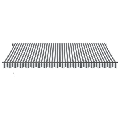 Luifel automatisch uittrekbaar 450x350 cm antraciet en wit