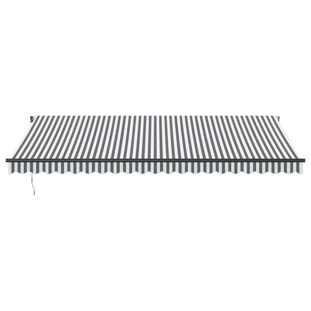 Luifel automatisch uittrekbaar 500x350 cm antraciet en wit