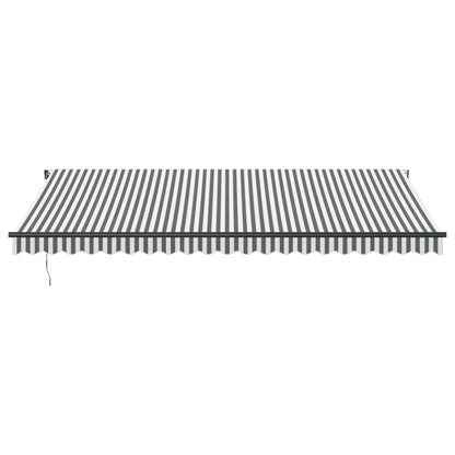 Luifel automatisch uittrekbaar 500x350 cm antraciet en wit