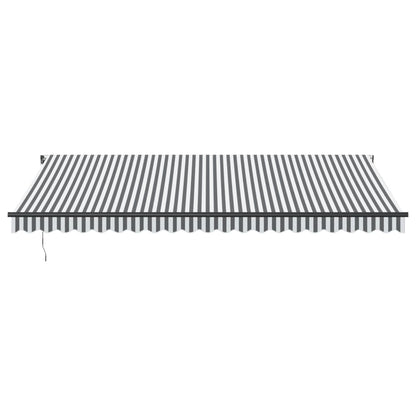 Luifel automatisch uittrekbaar LED 500x350 cm antraciet en wit