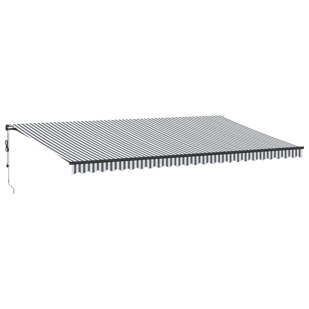 Luifel automatisch uittrekbaar 600x350 cm antraciet en wit