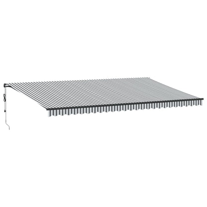 Luifel automatisch uittrekbaar 600x350 cm antraciet en wit